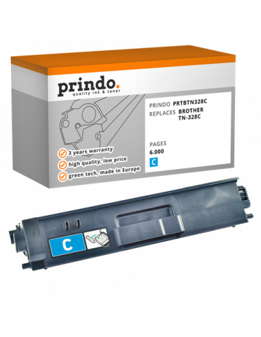 Toner Compatible Cyan pour Brother HL-4570CDW - 6 000 pages référence TN-328C