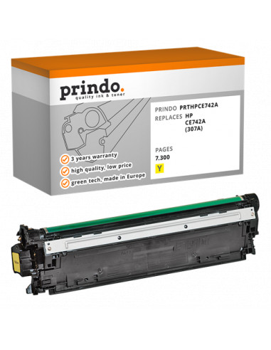 Toner Compatible Jaune pour HP ColorLaserJet CP5220 - 7 300 pages référence CE742A