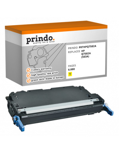 Toner Compatible Jaune pour HP ColorLaserJet 3800 - 6 000 pages référence Q7582A