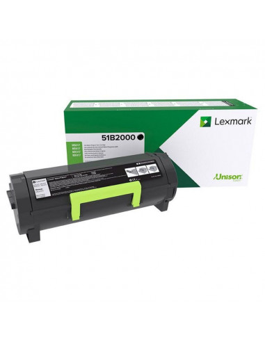 51B2000 - Toner Noir original Lexmark 2500 pages 